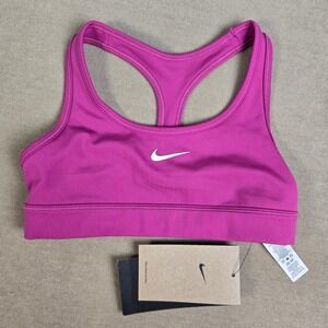 Nike Girls Sports Bra Pink Purple Dri-Fit Swoosh‎ Racerback Training Athletic XS